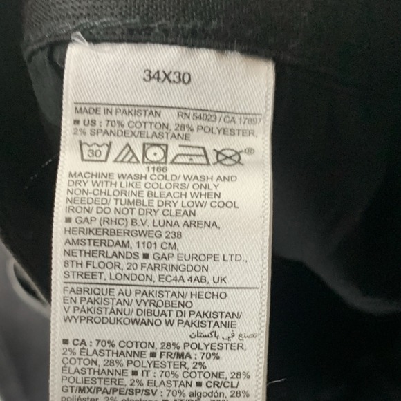 Old Navy Men Size 34 x 30 Jeans Black Denim Pants Slim Straight 360 Stretch - Picture 6 of 6